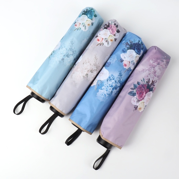 Зонт механический «Цветочный букет», эпонж, 4 сложения, 8 спиц, R = 48/56 см, D = 112 см, цвет МИКС Зонт механический «Цветочный букет», эпонж, 4 сложения, 8 спиц, R = 48/56 см, D = 112 см, цвет МИКС