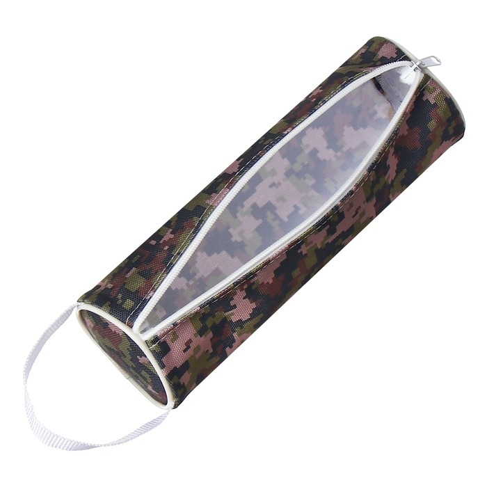 Пенал-тубус школьный на молнии Пенал-тубус школьный на молнии "Миллитари" Calligrata, хаки