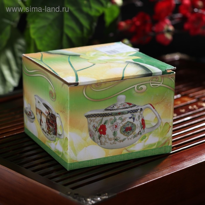 Чайник керамический заварочный с металлическим ситом «Цветы», 200 мл Чайник керамический заварочный с металлическим ситом «Цветы», 200 мл