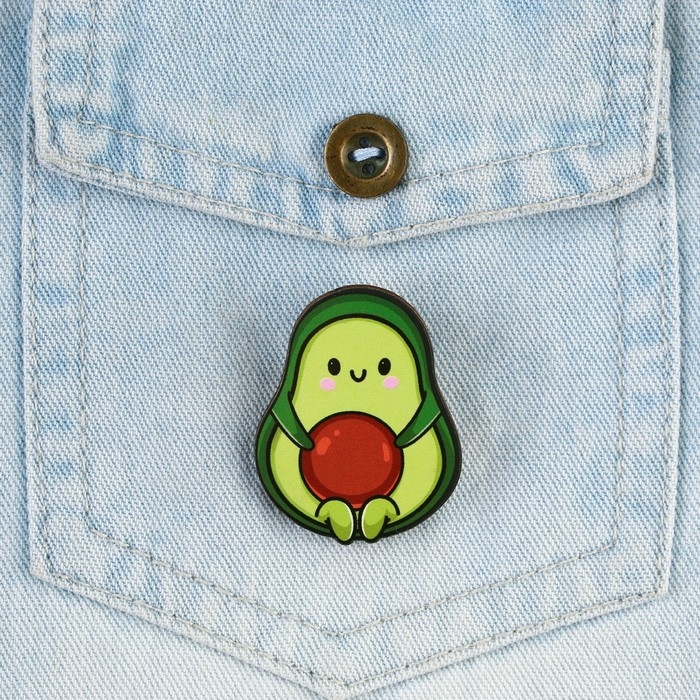 Значок деревянный «Авокадо», 3,2 х 4 см Значок деревянный «Авокадо», 3,2 х 4 см