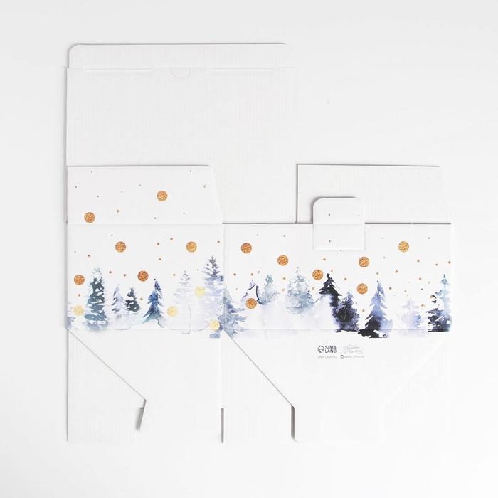 Коробка подарочная новогодняя складная «Let it snow», 22 х 15 х 10 см, Новый год Коробка подарочная новогодняя складная «Let it snow», 22 х 15 х 10 см, Новый год