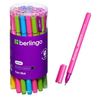 Ручка гелевая 0,5 мм Berlingo Color Stick, стержень чёрный, корпус микс