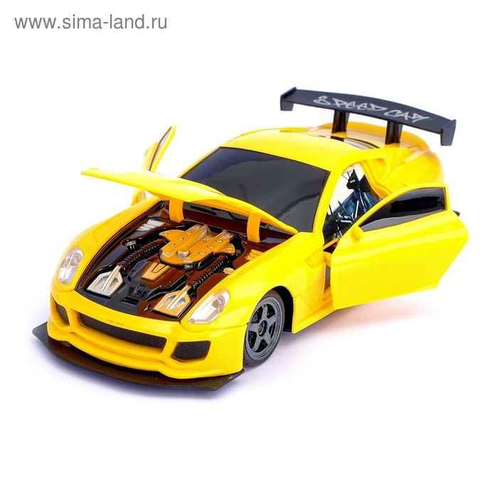 Машина радиоуправляемая «Спорткар», открываются двери и капот, 1:22, работает от батареек, МИКС Машина радиоуправляемая «Спорткар», открываются двери и капот, 1:22, работает от батареек, МИКС