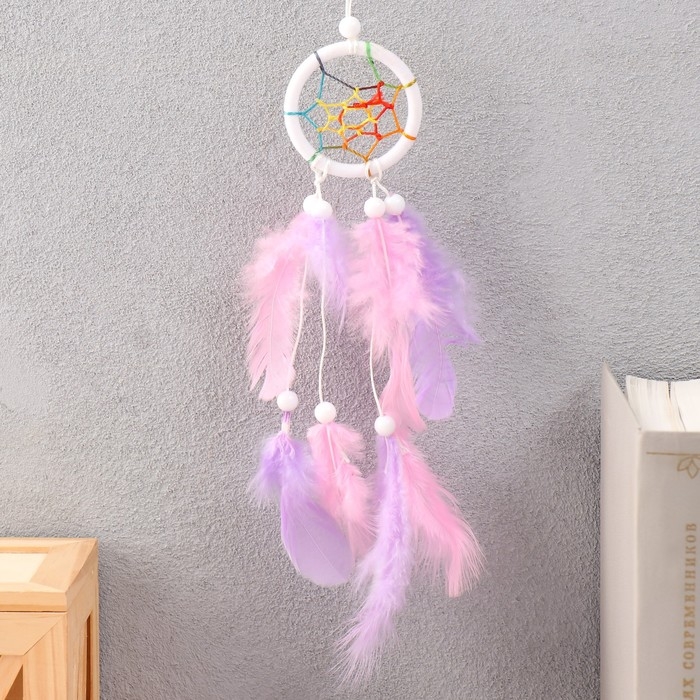 Ловец снов Ловец снов "Плетёный цветок" МИКС d=5 см 24 см