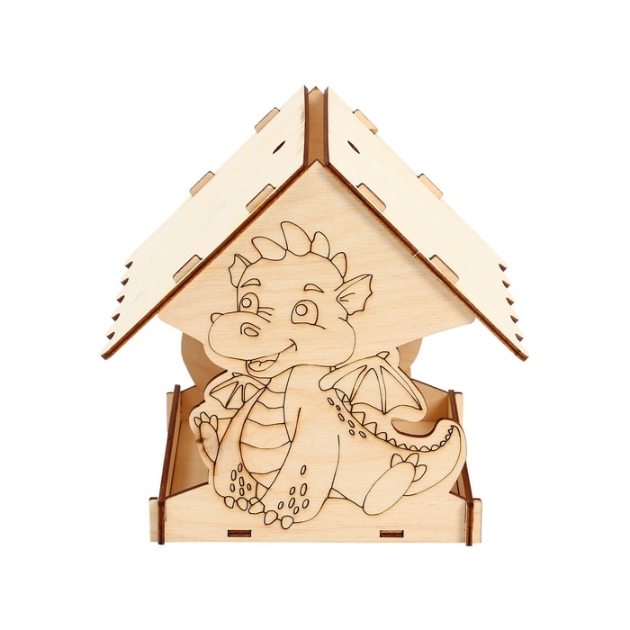 Кормушка из дерева своими руками «Дракон», 14.5 × 14.5 × 17.5 см, Greengo Кормушка из дерева своими руками «Дракон», 14.5 × 14.5 × 17.5 см, Greengo