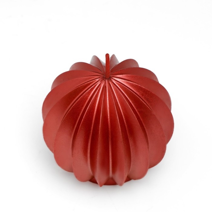 Свеча фигурная  Свеча фигурная "Шар граненый", 6,5х6,5 см, красный, в коробке