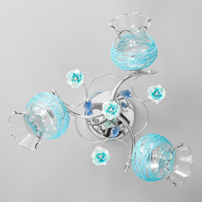 Люстра Люстра "Вернали" 3 лампы 40W E27 основание хром 47х47х28 см