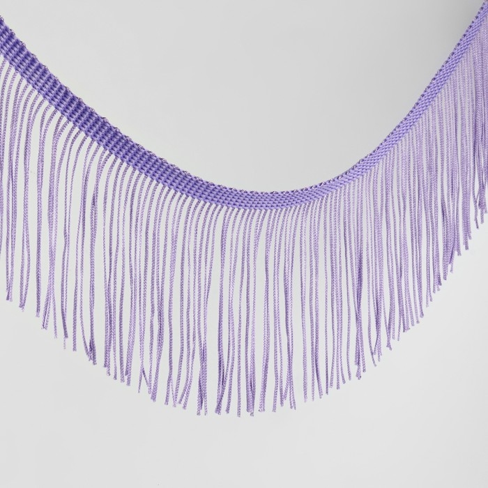 Тесьма декоративная «Бахрома», 10 см, 5 ± 0,5 м, цвет лавандовый Тесьма декоративная «Бахрома», 10 см, 5 ± 0,5 м, цвет лавандовый