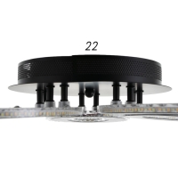 Люстра с ПДУ 1095/5BK LED 190Вт диммер черный 62х62х10 см BayerLux