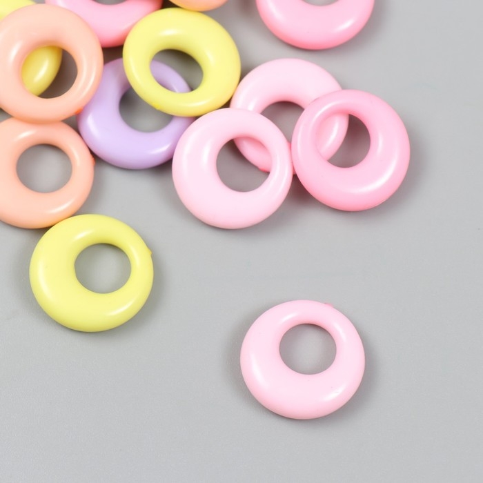 Декор для творчества пластик Декор для творчества пластик "Колечки не правильной формы" набор 25 гр 0,6х1,8х1,8 см