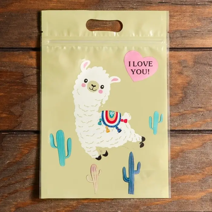 Пакет подарочный, с zip-lock застежкой, 15 х 22,5 см, МИКС