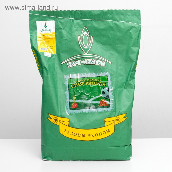 Семена Газонная травосмесь Семена Газонная травосмесь "Евро-семена" "Спортивная" Эконом серия, 5 кг