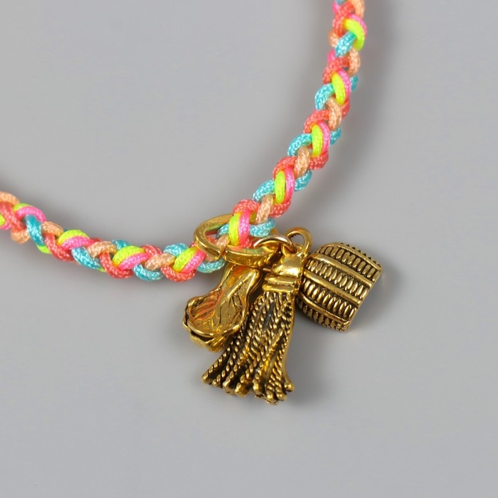 Браслет фен-шуй Браслет фен-шуй "Косичка. Веник и совок" регулируемая длина