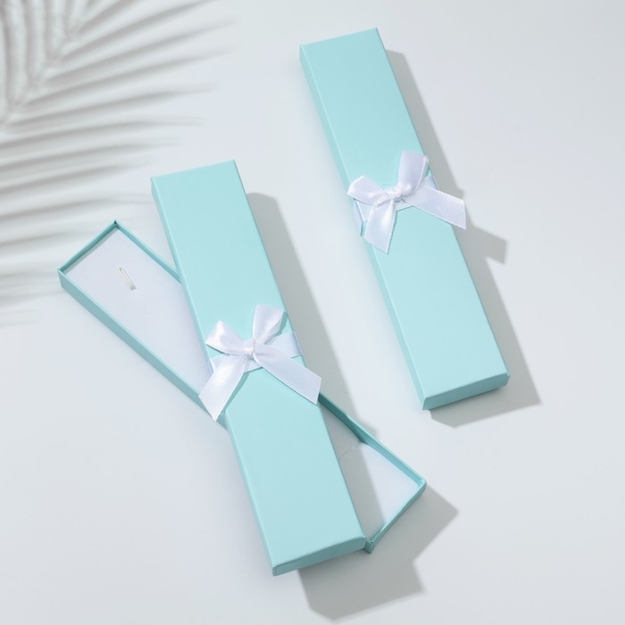 Коробочка подарочная под браслет/цепочку/часы «Тиффани», 21×4 (размер полезной части 20,2×3,7 см), цвет бирюзовый Коробочка подарочная под браслет/цепочку/часы «Тиффани», 21×4 (размер полезной части 20,2×3,7 см), цвет бирюзовый