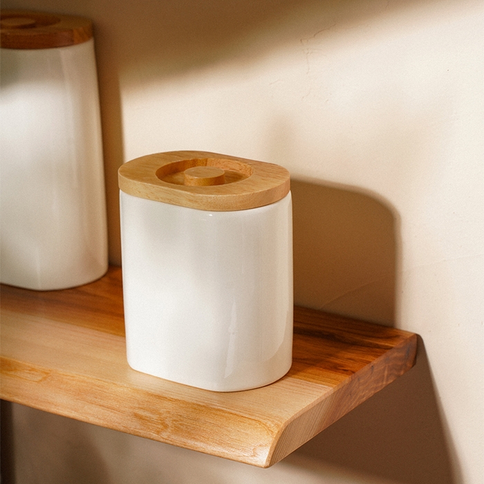 Банка для хранения сыпучих продуктов SL Home &laquo;Тренто&raquo;, 620 мл, 7,7&times;12,5 см, фарфоровая, цвет белый