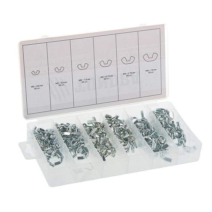 Набор гаек барашковых ТУНДРА krep, 150 предметов Набор гаек барашковых ТУНДРА krep, 150 предметов