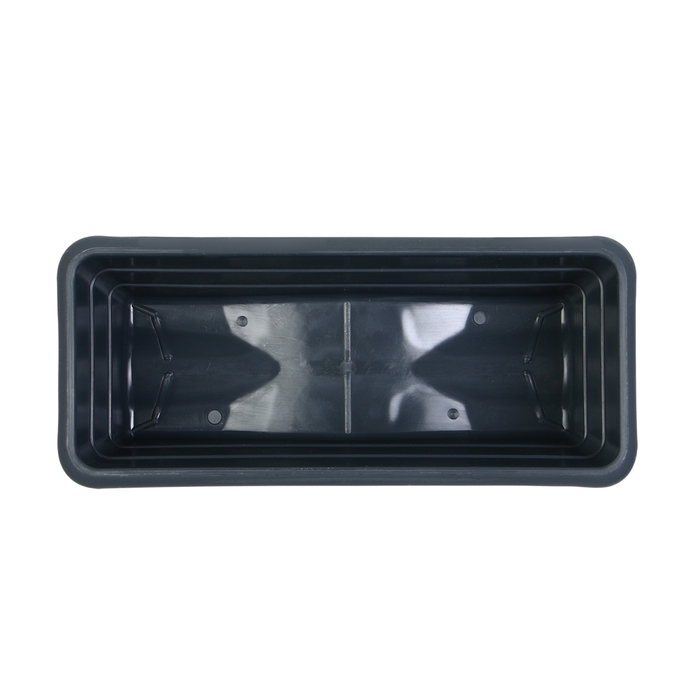 Ящик для цветов, 40 × 16/10 × 14 см, 6 л, графит Ящик для цветов, 40 × 16/10 × 14 см, 6 л, графит