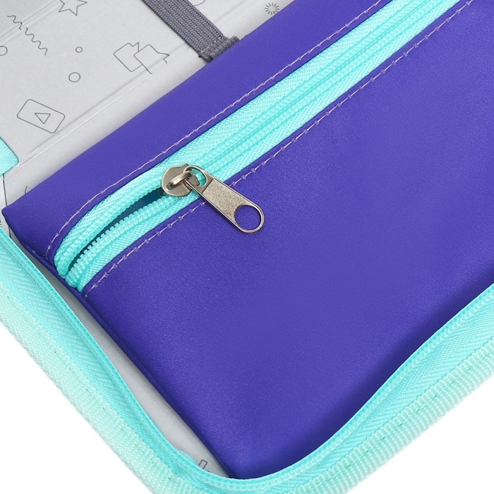 Пенал 1 секция 140 х 210 х 40 мм, откидной карман и косметичка, тканевый, Calligrata TOP Content  Пенал 1 секция 140 х 210 х 40 мм, откидной карман и косметичка, тканевый, Calligrata TOP Content "Сиба"