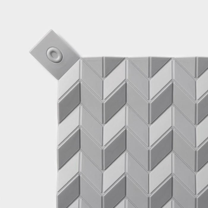 Набор подставок под горячее Набор подставок под горячее "Бамбук", 2 шт, 19,5х19,5х0,4 см, цвет серый