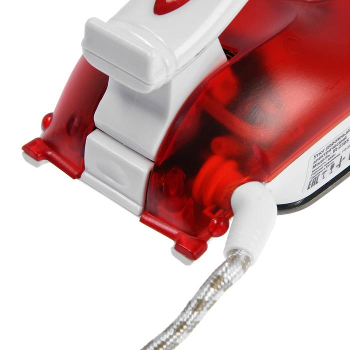 Утюг Irit IR-2305, 800 Вт, тефлоновая подошва, 200 мл, дорожный, бело-красный Утюг Irit IR-2305, 800 Вт, тефлоновая подошва, 200 мл, дорожный, бело-красный