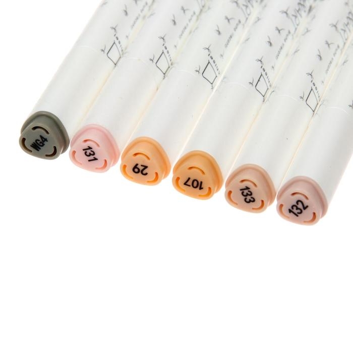 Набор художественных маркеров 6 цветов SKETCH&ART Набор художественных маркеров 6 цветов SKETCH&ART "Портрет"