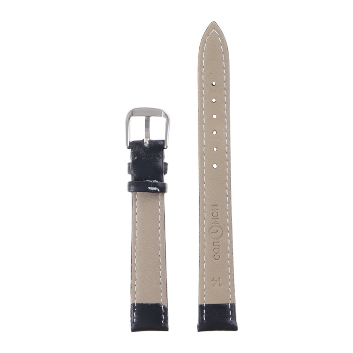 Ремешок для часов Ремешок для часов "Соломон" 14 мм, натуральная кожа, l-20 см, черный