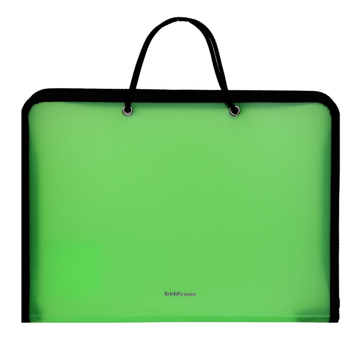 Папка с ручками А4, 327 х 228 х 30 мм, ErichKrause Папка с ручками А4, 327 х 228 х 30 мм, ErichKrause "Matt Neon", 600 мкм, молния вокруг, микс