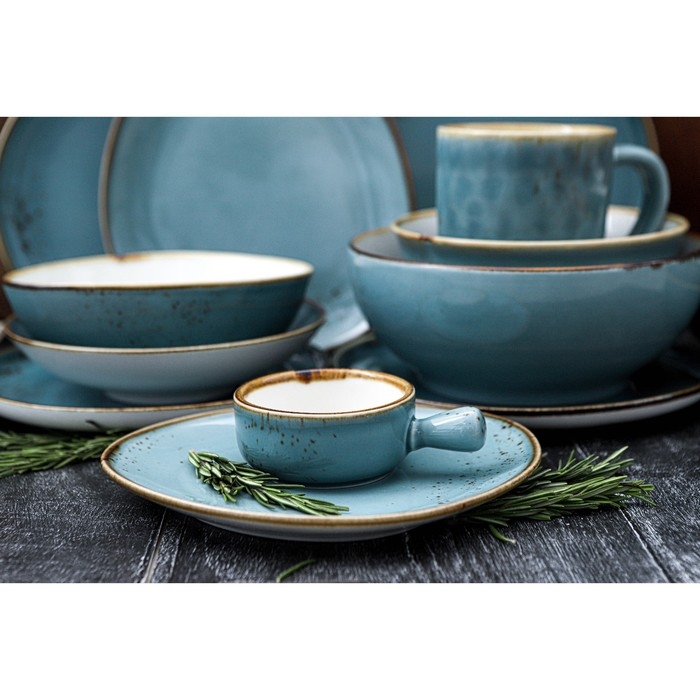 Кокотница фарфоровая Magistro «Церера», 100 мл, d=7,5 см, цвет голубой Кокотница фарфоровая Magistro «Церера», 100 мл, d=7,5 см, цвет голубой