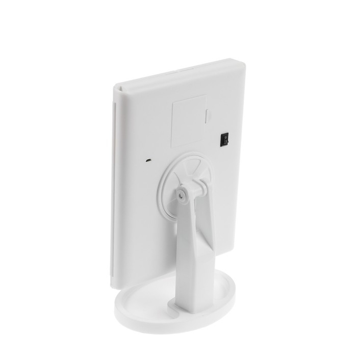 Зеркало Luazon KZ-07, подсветка, 30×18×7 см, 22 диода, 4хААА, (не в комплекте), белое