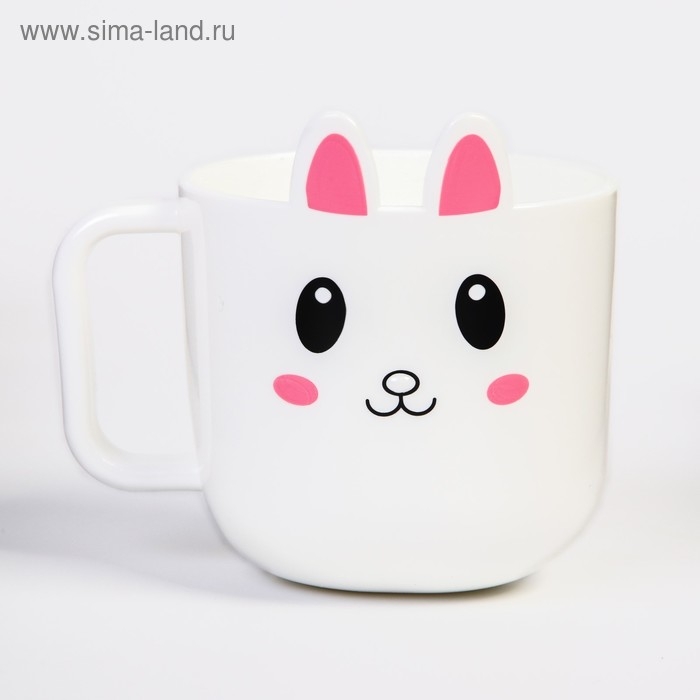 Кружка детская 260 мл., «Зайка», цвет белый Кружка детская 260 мл., «Зайка», цвет белый