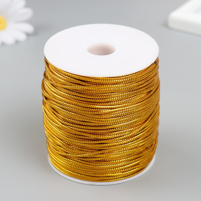 Шнур люрекс 2мм х 100м золото Шнур люрекс 2мм х 100м золото