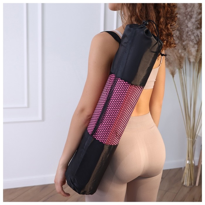 Чехол для йога-коврика Sangh, 68×22 см, для толщины до 6 мм, цвет чёрный Чехол для йога-коврика Sangh, 68×22 см, для толщины до 6 мм, цвет чёрный