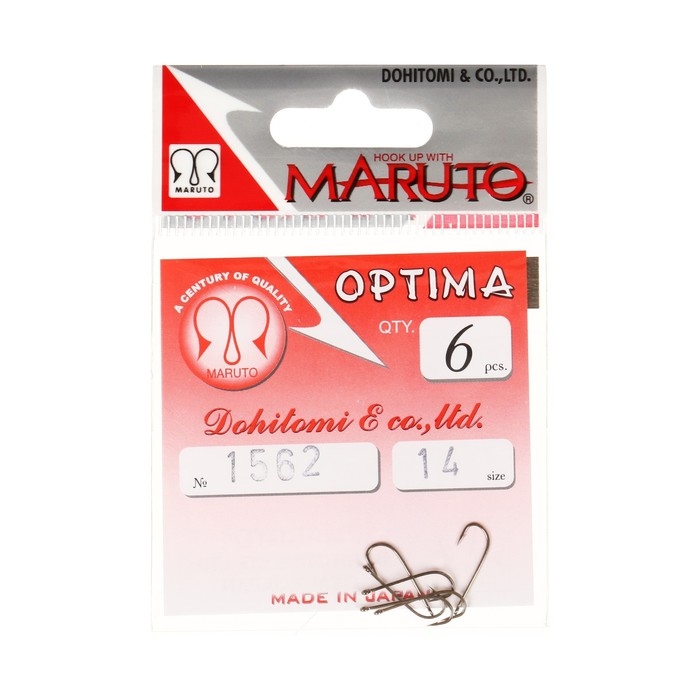 Крючки Maruto Optima 1562, цвет BR, № 14, 6 шт. Крючки Maruto Optima 1562, цвет BR, № 14, 6 шт.