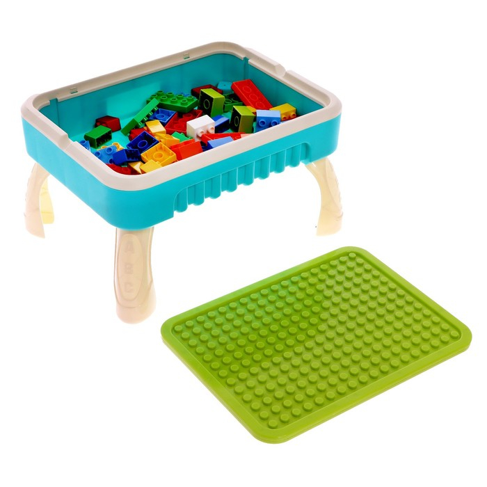 Стол с конструктором и отсеком для хранения, 50 деталей Стол с конструктором и отсеком для хранения, 50 деталей