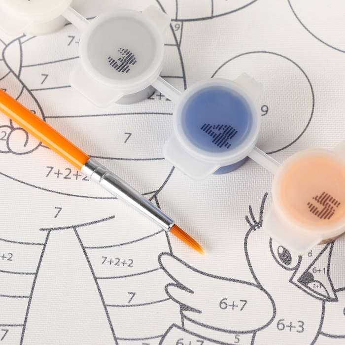 Картина по номерам для детей Картина по номерам для детей "Кот Матроскин" 17х17 см, Простоквашино