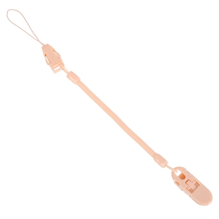 Соска - пустышка ортодонтическая, силикон, +6 мес., с держателем, цвет розовый Соска - пустышка ортодонтическая, силикон, +6 мес., с держателем, цвет розовый