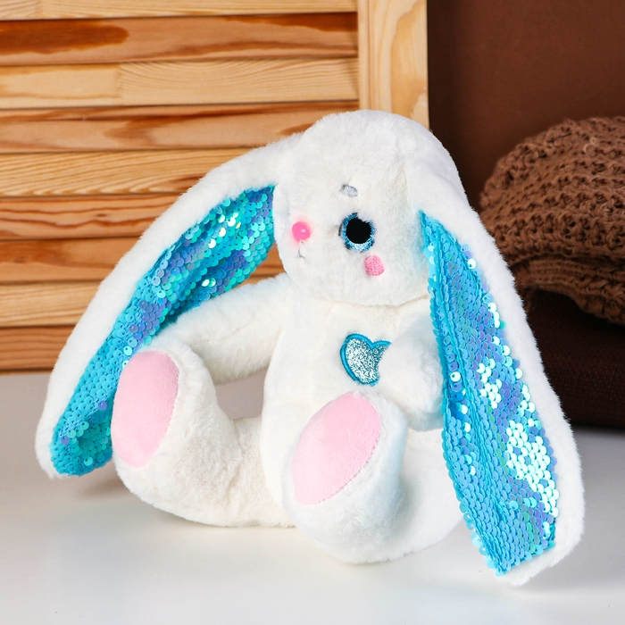 Мягкая игрушка «Мой зайка», с пайетками, 25 см Мягкая игрушка «Мой зайка», с пайетками, 25 см
