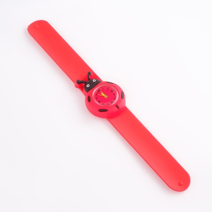 Часы наручные кварцевые детские Часы наручные кварцевые детские "Божья коровка", d-4 см, LR66 (AG4, 377)