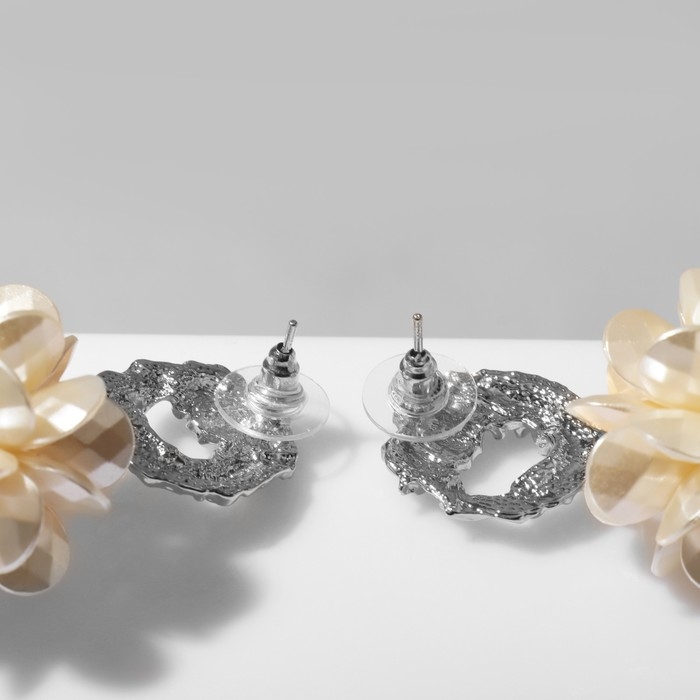 Серьги ассорти «Воздушность», цвет молочный в серебре Серьги ассорти «Воздушность», цвет молочный в серебре