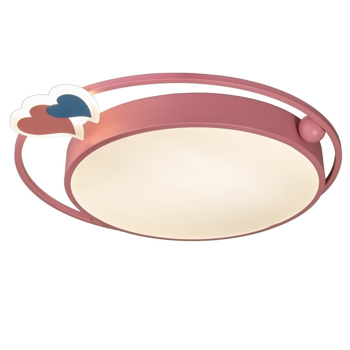 Люстра с ПДУ Люстра с ПДУ "Ритмо" LED 90Вт 3000-6000К розовый 50х54х5,5 см BayerLux