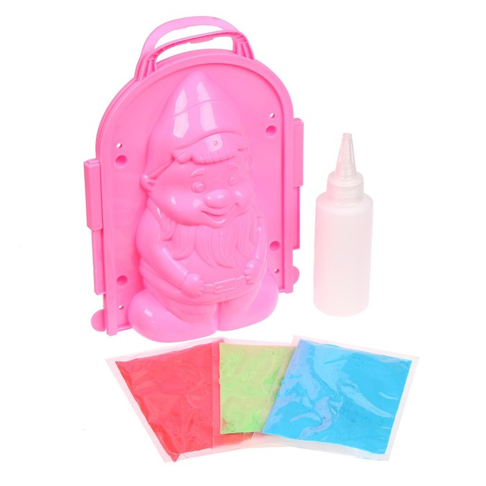 Снежколеп-песколеп «Гномик» + красящий порошок 15 г, набор, цвета МИКС, на новый год Снежколеп-песколеп «Гномик» + красящий порошок 15 г, набор, цвета МИКС, на новый год