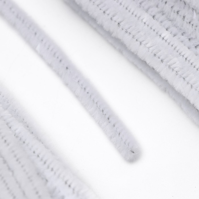 Проволока с ворсом для поделок и декора набор 50 шт., размер 1 шт. 30 × 0,6 см, цвет белый Проволока с ворсом для поделок и декора набор 50 шт., размер 1 шт. 30 × 0,6 см, цвет белый