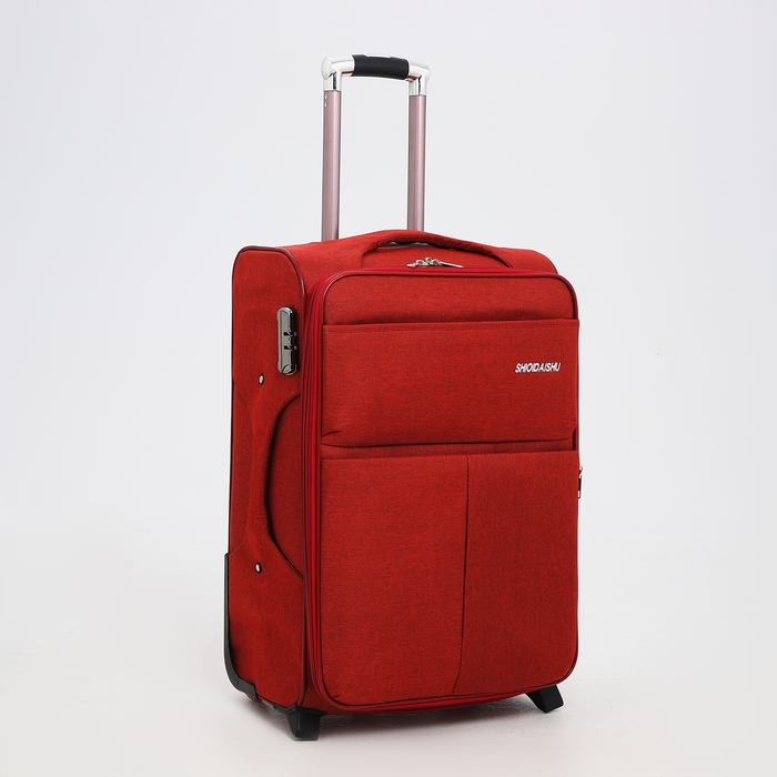 Чемодан средний 52 л (M), отдел на молнии, кодовый замок, с расширением, цвет бордовый Чемодан средний 52 л (M), отдел на молнии, кодовый замок, с расширением, цвет бордовый