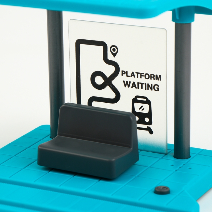 Детская остановка, со знаками дорожного движения для железной дороги, 15 × 12,5 × 11 см Детская остановка, со знаками дорожного движения для железной дороги, 15 × 12,5 × 11 см