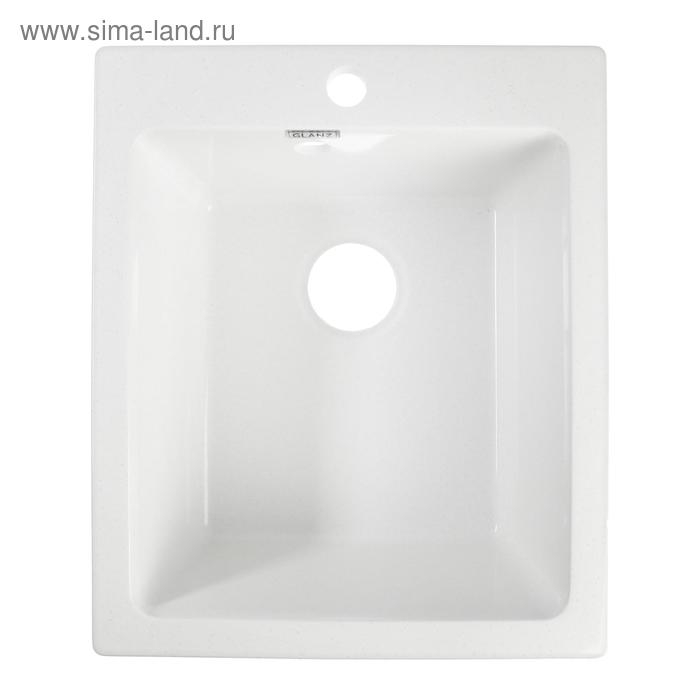 Мойка кухонная из камня Glanz Линди L8G31, 500х425х195 мм, глянцевая, белая Мойка кухонная из камня Glanz Линди L8G31, 500х425х195 мм, глянцевая, белая