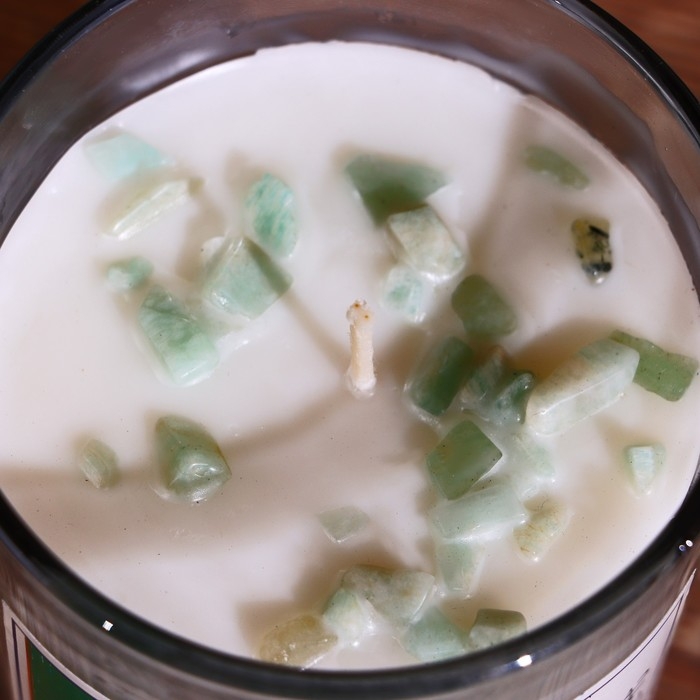 Свеча соевая  Свеча соевая "7 чакр" с кристаллами, 200 гр, Анахата