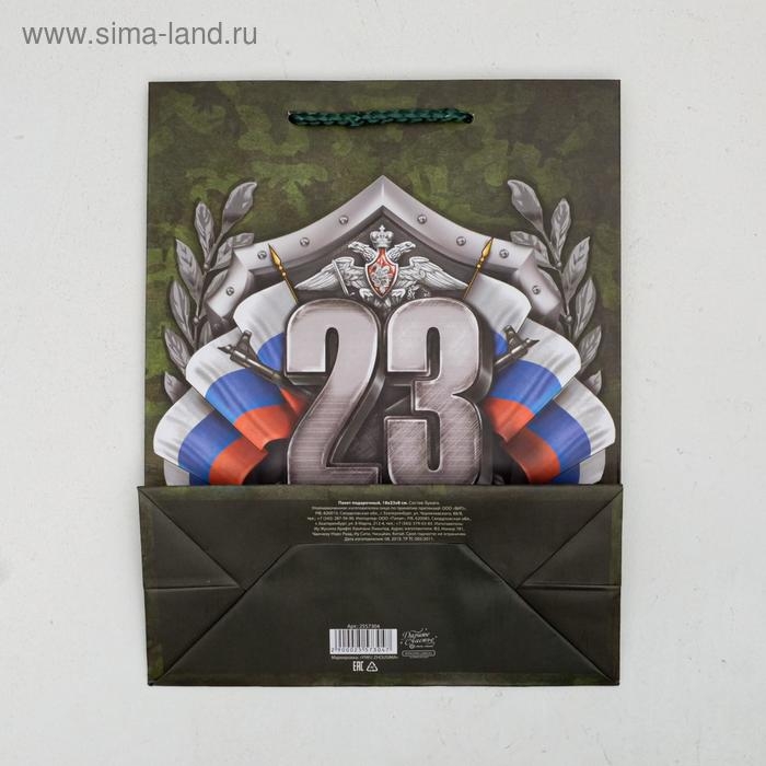 Пакет подарочный ламинированный вертикальный, упаковка, «Настоящий Защитник!», MS 18 х 23 х 10 см Пакет подарочный ламинированный вертикальный, упаковка, «Настоящий Защитник!», MS 18 х 23 х 10 см