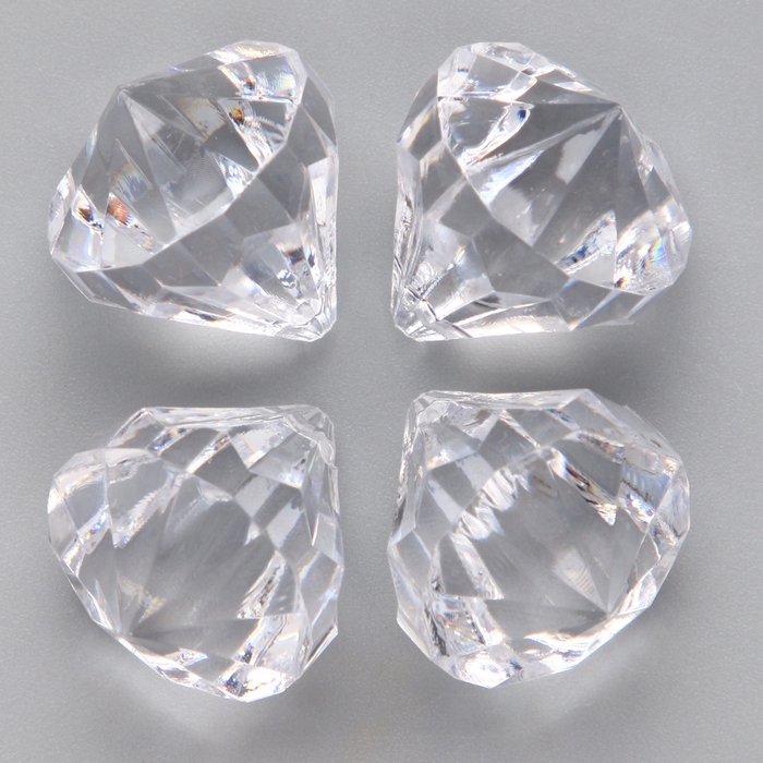 Кристаллы пластиковые декоративные, набор 45 шт., размер 1 шт. — 2,5 × 2 см, цвет прозрачный Кристаллы пластиковые декоративные, набор 45 шт., размер 1 шт. — 2,5 × 2 см, цвет прозрачный