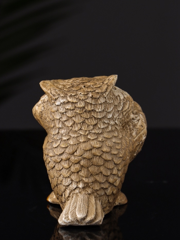 Фигура Фигура "Сова ученая" 8х9х7 см, бежевый