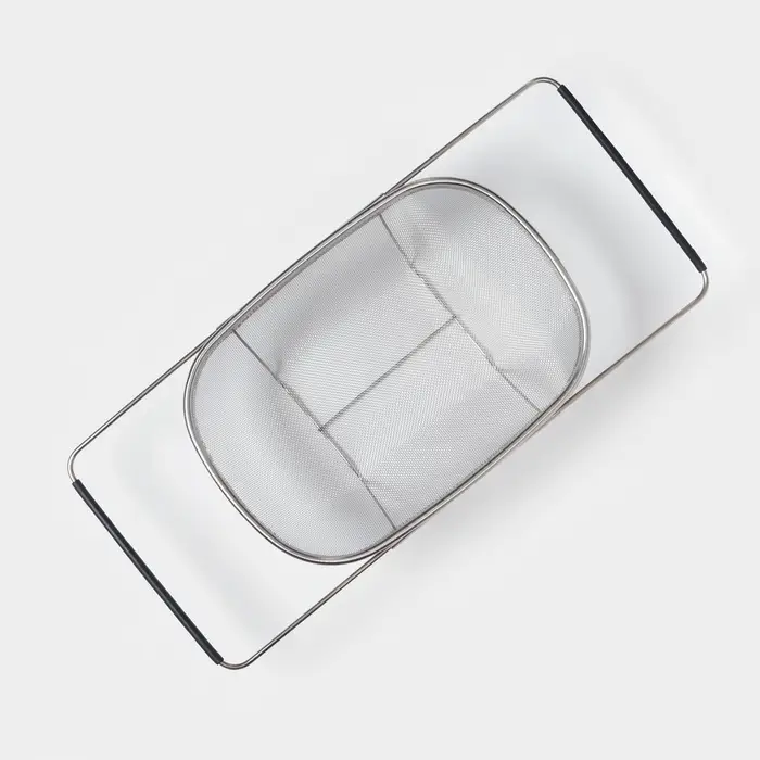 Дуршлаг - сито с ручками Доляна, на раковину, раздвижной, 34&times;23.5&times;10 см